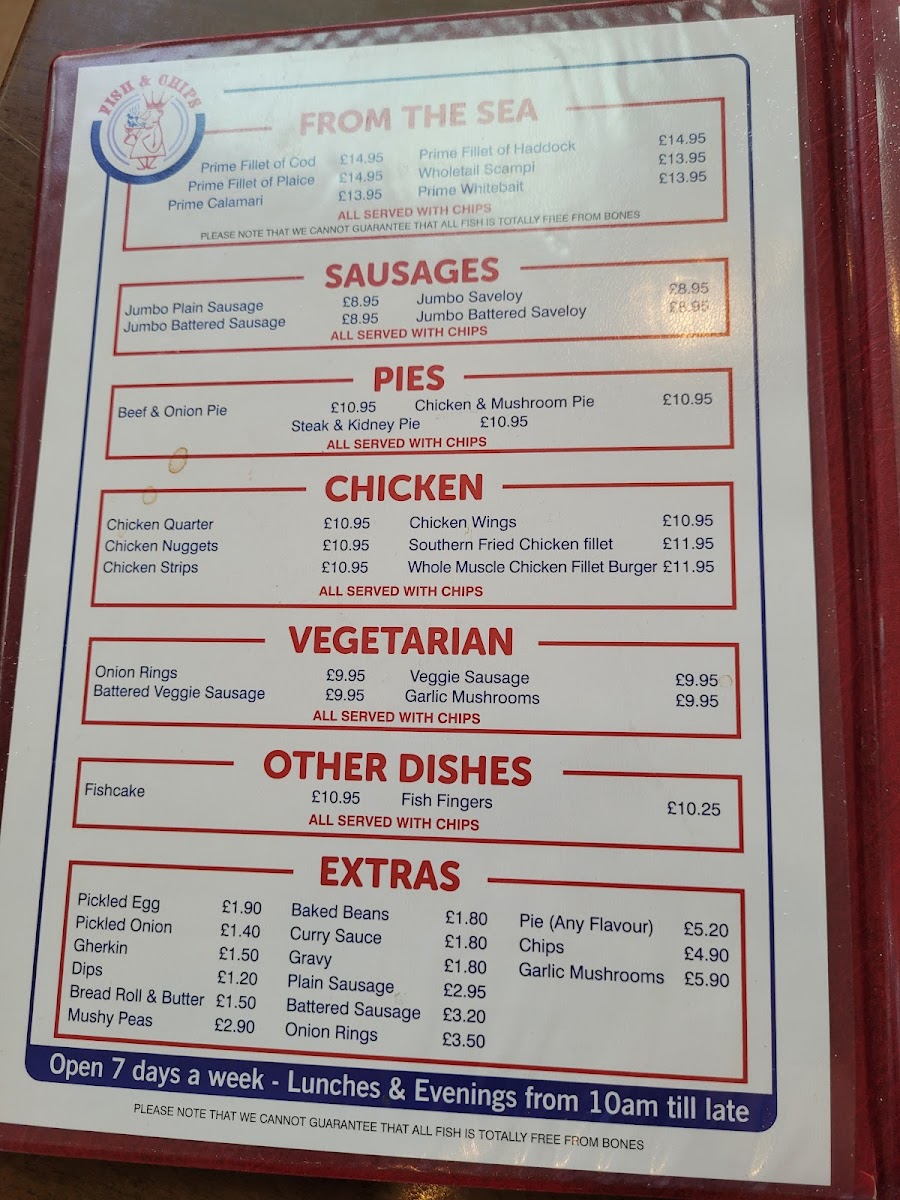 West Pier Fish & Chips Menu - Image 1