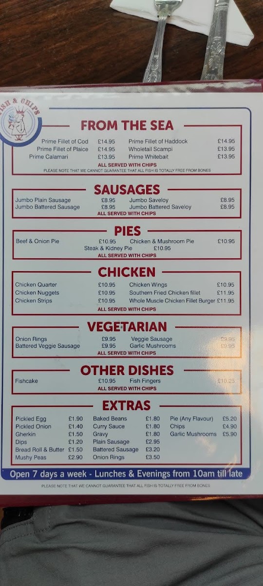 West Pier Fish & Chips Menu - Image 5